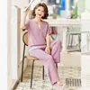 Traje Nuevo de Manga Corta para Verano 2026 para Madres, Conjunto de Dos Piezas de Camiseta de Algodón Casual a la Moda, Ropa de Alta Gama para Mujeres de Mediana Edad