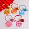 Llavero colgante de tarjeta acrílica original de doble cara buena suerte afortunado texto Jinbao bolsa colgante joyería llavero