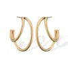 Pendientes Geométricos de Diseño de Nicho de Alta Gama Estilo Metal Europeo y Americano Aogu para Mujer Moda Ins Versátiles Elegantes Nuevos