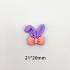 Parche de dibujos animados serie de conejitos lindos DIY casero carcasa de teléfono móvil agujero para pasador de pelo accesorios para zapatos accesorios de resina pegamento de crema