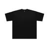 Fio duplo de cor sólida pesada 400g camiseta de manga curta homens e mulheres Verão algodão solto clássico all-match Camisa de fundo branco