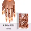 Pieza de uña uña de práctica modelo de uña mano de simulación modelo de mano usar bolsa de uñas accesorios Amazon venta al por mayor transfronteriza