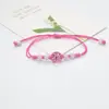 Pulsera de Cerámica de Jingdezhen Tejida a Mano con Encaje de Flor Fresca y Dulce y Gipsófila, de Venta Caliente Transfronteriza, con Tamaño Ajustable