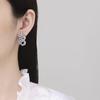 Transfronteiriça Europa e Estados Unidos indústria pesada geométrica diamante completo cobre incrustado zircão brincos femininos luz luxo temperamento personalidade brincos brincos de alta qualidade