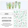 Manicura Pegatinas estilo chino paisaje vintage bambú texto tinta flor rosa parche estilo nacional moda calcomanías para uñas