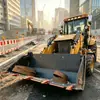 Máquina Combinada de Escavadeira e Carregadeira, Máquina de Carregamento e Escavação Multifuncional sobre Rodas, Máquina Integrada de Pá Frontal e Escavadeira Traseira