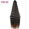 Aubes Cabello Sintético Paquete de Crochet para Cabello Onda Profunda Cabello a Granel 30 Pulgadas 120g Paquete de Cabello para Mujeres