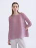 2026 Primavera Novo Design Estilo Simples Manga Três Quartos Básico Gola Redonda Top para Mulheres Dobrável Caimento Solto Roupa Feminina