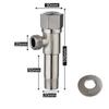 Válvula Angular Aço Inoxidável 304 Válvula Triângulo Chave Água Doméstica Vaso Sanitário Aquecedor de Água Entrada Fria Uma Entrada Duas Saídas Estendida
