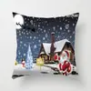 Funda de almohada de dibujos animados merryChristmas estilo europeo y americano funda de cojín decorativo para la cintura de árbol de Navidad calcetines de caramelo