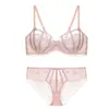 Renda de Concha Francesa de Nicho Malha Fina Grande Busto Lingerie Sexy Renda Erótica Sutiã Europeu e Americano Respirável Romântico