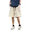 Pantalones Cortos Morados Dopamina para Hombre, de Verano Estilo Americano de Secado Rápido Transpirables Casuales, Rectos de Pierna Ancha de Seda de Hielo para Playa