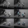 Pendientes de Estrella Nueva Brillante Accesorios para Hombres Diseño de Moda Pendientes de Tachuela de Estrella de Cuatro Puntas para Mujeres Lujo Ligero Sensación de Gama Alta
