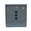 Buzón Moderno de Lujo Ligero de Acero Inoxidable Montado en Pared con Portaperiódicos Buzón Buzón Buzón de Sugerencias Fácil Instalación Buzón para Exteriores