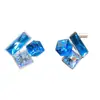 Pendientes de Plata de Ley S925 con Cristales de Circonita Cúbica Estilo Ins Nicho Dulce Fresco Chica Pequeños Versátiles Pendientes Venta al por Mayor