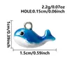 Aço inoxidável 316 dopamina desenho animado fofo pingente de animal esmaltado à mão acessórios de design componentes de joias DIY