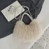 Bolsa de pelúcia minimalista, estilosa e moderna, nova coleção outono 2026, bolsa de ombro de luxo leve, bolsa de mão e bolsa transversal para o dia a dia