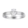 Joyería de Plata Transfronteriza Europea y Americana, Anillos de Plata Pura, Anillos de Joyería de Mano de Plata S925 con Circonita de Alta Gama, Fábrica de Joyería Personalizada