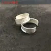 Estilo Étnico Prata Incrustada Base para Pulseira DIY para Bordado, Pulseira Tradicional Miao Feita à Mão Superfície Larga Sem Peças