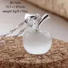 Estilo Coreano Tendência Presente de Natal Pingente de Maçã de Resina Simples e Elegante Pequeno Elemento de Fruta Fresca Colar Feminino