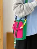 2026 Bolsa para Botella de Agua de Contraste de Color Conveniente, Ligera y Versátil, Bolso Cruzado Sencillo para Mujer, Bolso Multifuncional para Teléfono, Bolso Pequeño