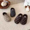 Chinelos Birkenstock da Moda para Meninas Chinelos de Algodão para Exterior Infantis 2026 Outono/Inverno Novo Estilo Chinelos Duplos de Algodão com Pelúcia para Meninas Pequenas