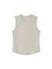 Camiseta sin mangas Lulu Style de cuello redondo para mujer, Nuevo Top Básico de Verano 2026 Ajustado para Capas