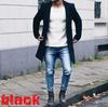 Abrigo largo de lana informal sencillo de color sólido europeo y americano para hombre, otoño e invierno, con deseos transfronterizos de AliExpress.