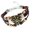 Comercio exterior súper ventas pulsera tejida de cuero de vaca vintage con cuentas hechas a mano comercio electrónico transfronterizo suministro estable joyería para hombre