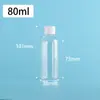 10/20/50/500ml Atacado Transparente PET Pequena Tampa Branca Garrafa Plástica Garrafa Dosadora Garrafa de Amostra Selada
