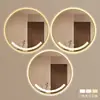 Hotel Inteligente para Férias Espelho Redondo Iluminado Inteligente com Moldura Banheiro Espelho de Maquiagem Anti-Embaçante Espelho de Maquiagem LED Montado na Parede