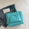 Estudantes Universitários Vão para a Aula em um Estilo Descontraído Tecido de Nylon Cor Pura Pequena Fresca Bolsa Satchel de Grande Capacidade Bolsa Tote de Ombro