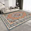Alfombra de Estilo Persa Transfronteriza, Sala de Estar, Dormitorio, Alfombrilla de Mesita de Noche, Antideslizante, Resistente a Manchas, Alfombra para Sofá, Alfombra de Terciopelo de Cristal al por Mayor