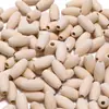 Contas de Madeira Natural em Formato Oval, Contas Longas, Pulseira DIY Feita à Mão, Colar, Enfeites para Pendurar em Cortinas de Porta, Materiais e Acessórios para Joias