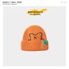 Estilo de Día de Otoño e Invierno Oso Lindo Bordado Gorro de Lana para Mujer Cálido Protección para Orejas Etiqueta de Tela Sonriente Gorro Tejido Moderno Combinable con Todo
