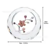 Flor de Ameixa de Cristal Prata Flor de Ameixa Dupla Artesanato de Flores de Cristal Enfeites Fornecimento Transfronteiriço Lembrança do Dia das Mães