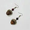 Venta Directa de Fábrica Pendientes Estilo Chino Flor Seca Planta Bellota Bodhi Artístico Fresco Estilo Étnico Pendientes Personalizados