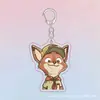 Novo Modelo de Casal Zootopia Judy e Nick Chaveiro Plano de Acrílico Fofo Presente para Casal