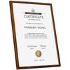 A4 moldura de carta de autorização de madeira maciça moldura de certificado de honra moldura de acrílico para fotos moldura de mesa de certificado de patente moldura de exibição de prêmio