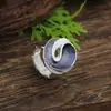 Anillo elástico geométrico hueco de esmalte con diseño de flor de rosa, el más vendido transfronterizo, para mujer, anillo floral simple y de alta gama
