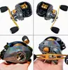 Carretilha de Pesca Baitcasting de Metal 18+1BB 7.2:1 Carretilha de Fundição de Alta Relação de Engrenagem para Pesca em Água Salgada e Doce