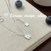 Collar Cuadrado Texturizado Cóncavo de Plata de Ley S925 con Diseño de Nicho Estilo Coreano Ins y Acabado de Alta Gama