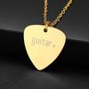 Collar Colgante Púa de Guitarra de Acero Inoxidable Más Vendido Transfronterizo Moda Retro Rock Titanio Acero Collar para Hombres y Mujeres