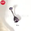 Novo Anel de Umbigo Europeu e Americano G23 Titânio Formato de Gota Zircônia 5A F136 Titânio Unha de Umbigo Joia de Body Piercing Médica