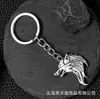 2021 Joyería Punk Vintage Llavero Cabeza de Lobo Colgante de Animal Llavero de Hombre Agresivo de Moda Accesorios