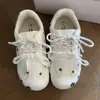 Bonitas zapatillas de entrenamiento alemanas de punta redonda con diseño de manchas, zapatillas blancas de suela plana para mujer, nueva colección de otoño 2026, zapatillas casuales versátiles