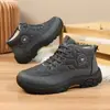 Populares botas de nieve nuevas de invierno para hombre con forro polar, engrosadas, cálidas, deportivas, cómodas, botas de algodón para exteriores para papás