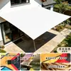 Tela para sombrilla de balcón y patio, protección solar y aislamiento térmico, carpa toldo de camping, cortina de sombrilla negra con recubrimiento total para exteriores, hecha a medida