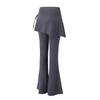 Calça de Yoga com Barra Flare Pequena para Mulheres, Falsa Peça Dupla de Cintura Alta Levanta Bumbum, Roupa Esportiva Fitness, Saia Cover-Up para Treinamento de Pilates Plus Size