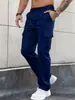 Comércio Exterior 2026 Novas Calças Compridas Masculinas Americanas Workwear Esportes ao Ar Livre Casuais Táticas Multibolsos Cor Sólida Em Estoque